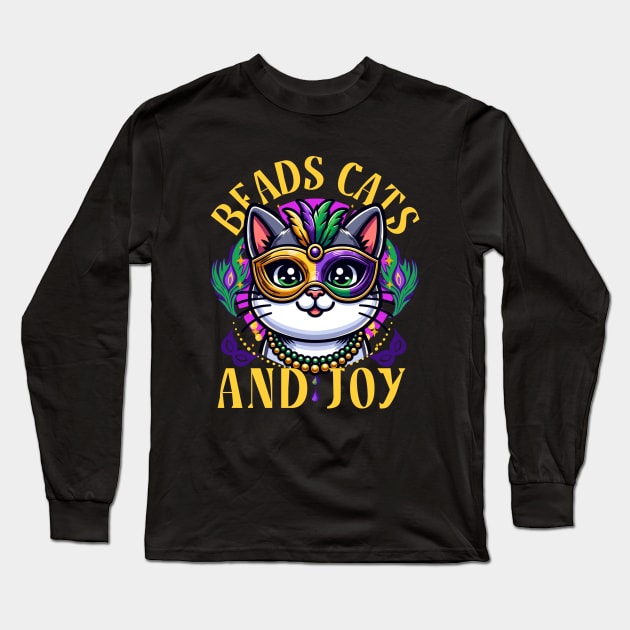 Beads Cats And Joy Long Sleeve T-Shirt by Odetee